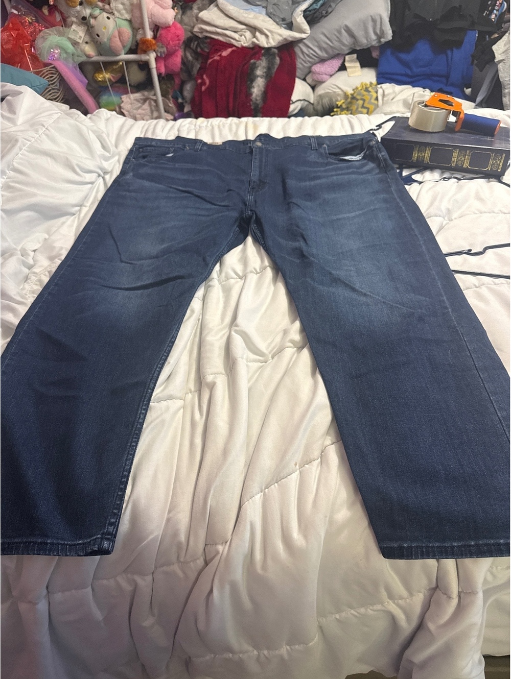 Levi's Men's Stretch Blue Denim Jeans Size 52x32